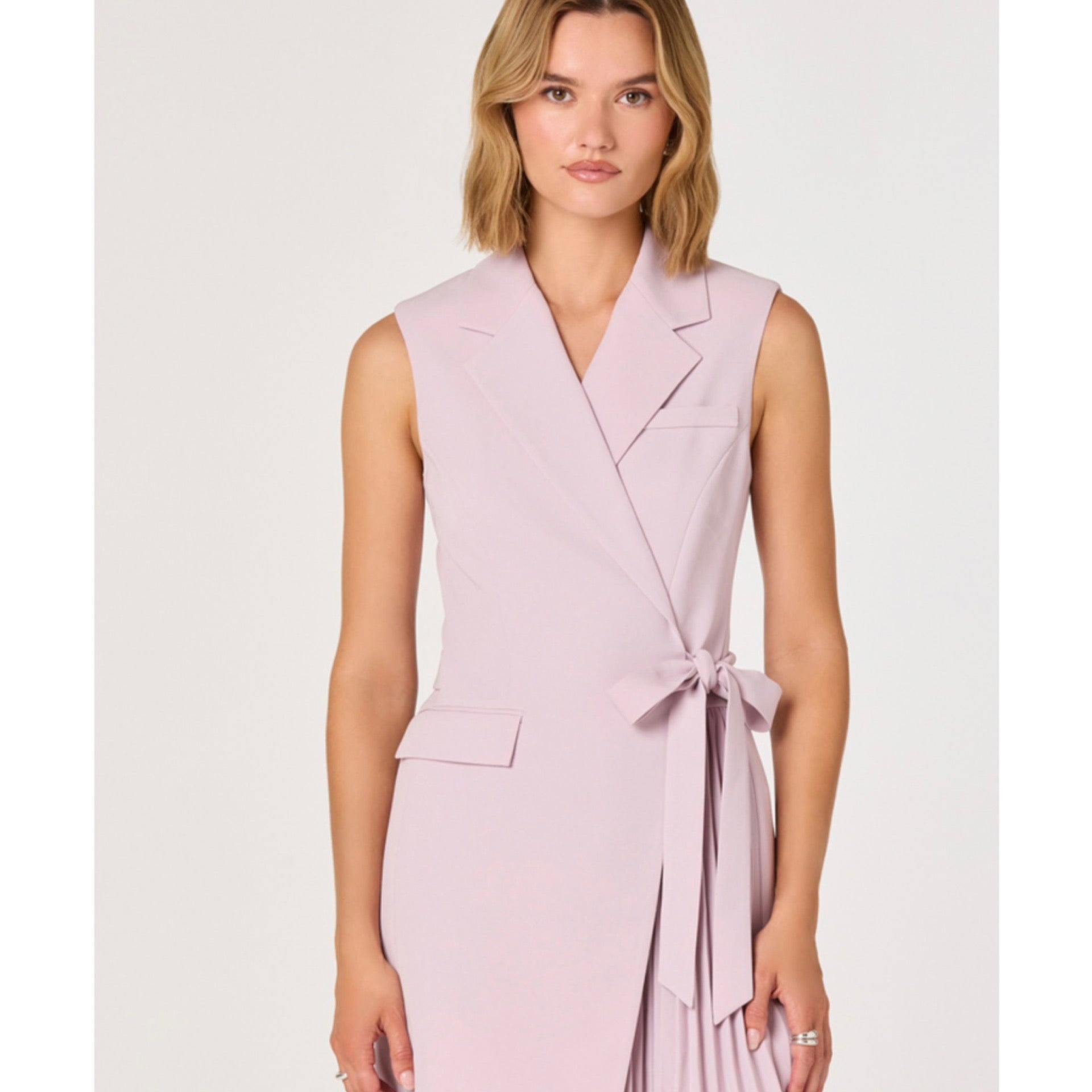 kesari pleated blazer wrap dress Kesari Blazer Dress by ASTR the Label